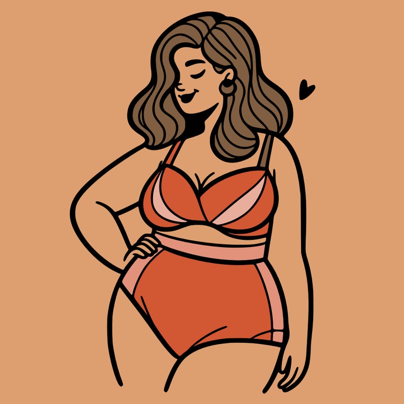 plus size woman bathing suit