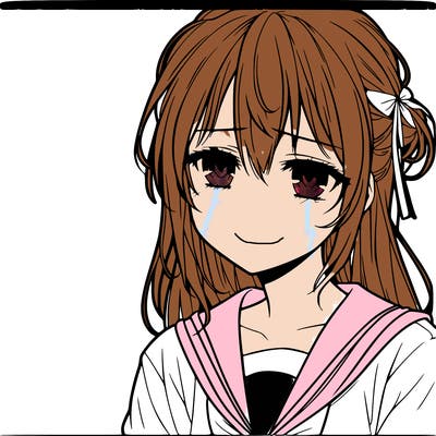 sad anime girl