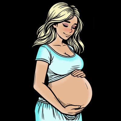 woman heavily pregnant realistic