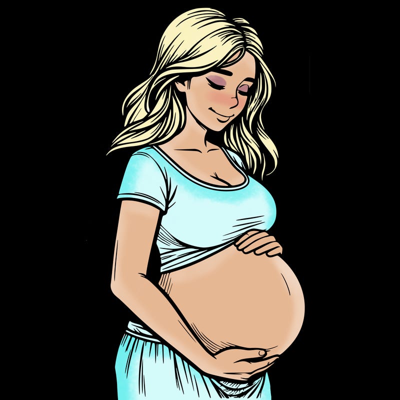 woman heavily pregnant realistic