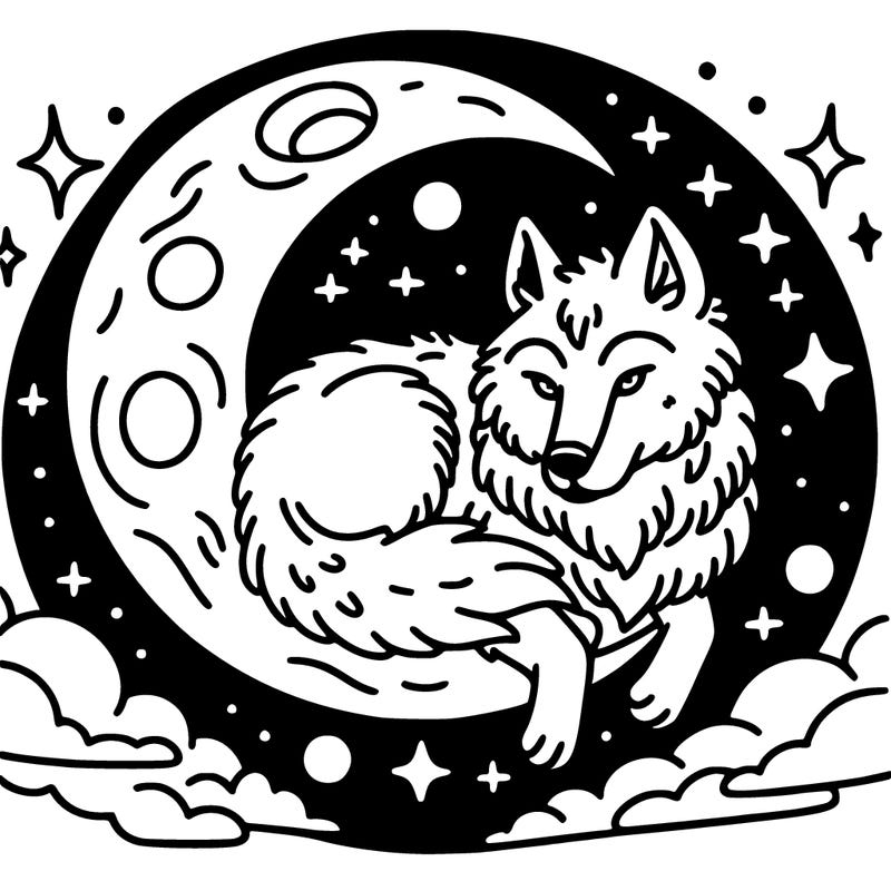 wolf in the moon