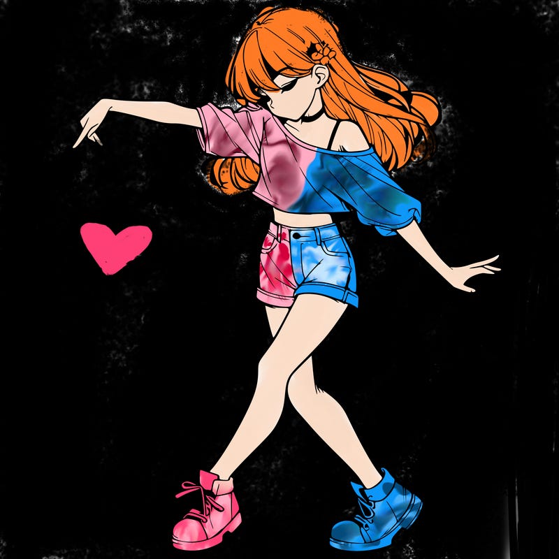 realistic girl danceing