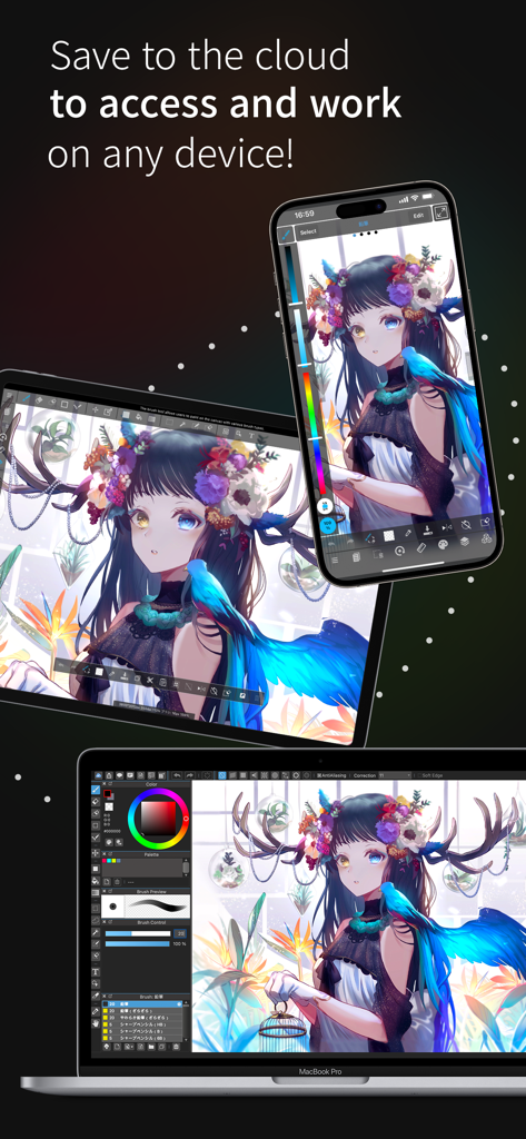 MediBang Paint for iPhone - MediBang Paint digital illustration synced across iPhone iPad and MacBook Pro