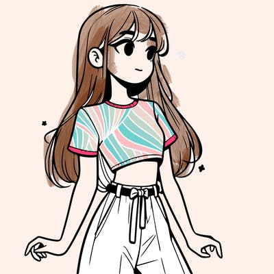 girl in a cute crop top