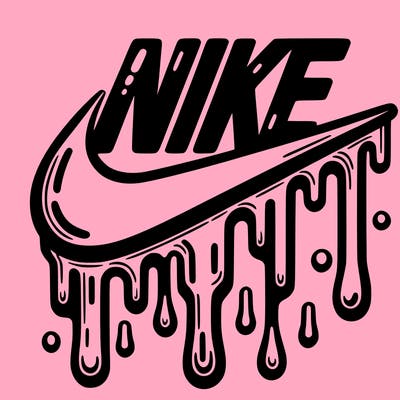 dripping nike logo