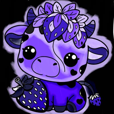 cute strawberry cow