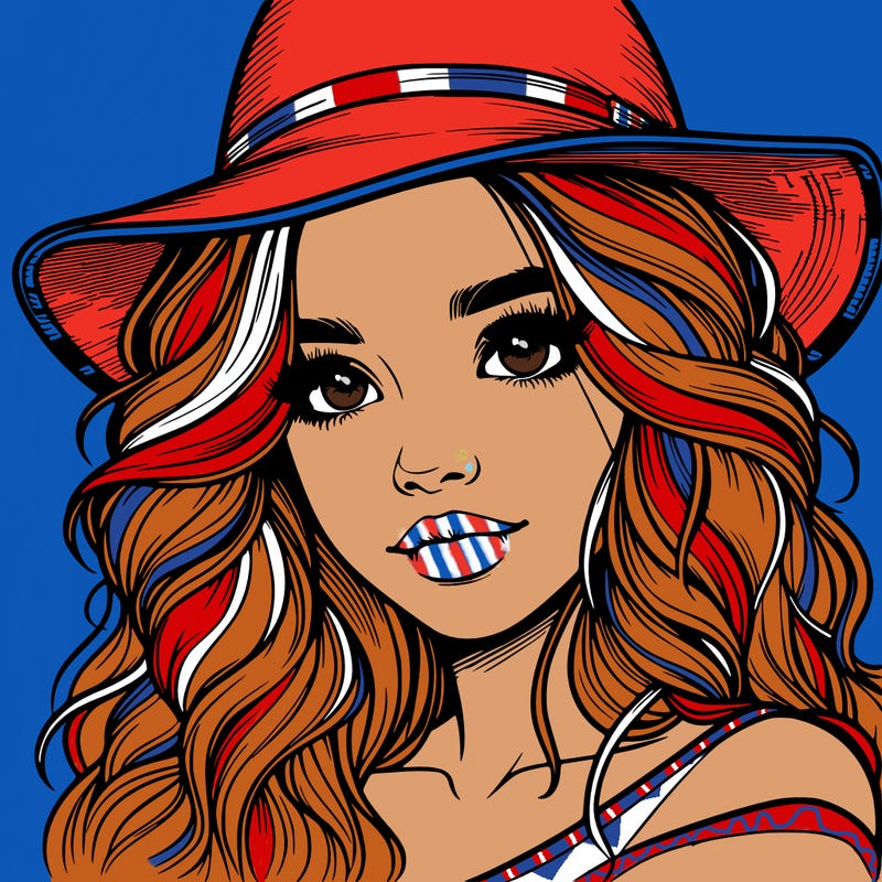 realistic girl with hat