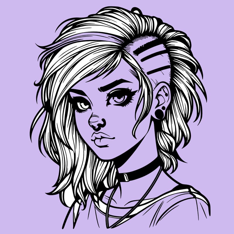realistic punk style girl