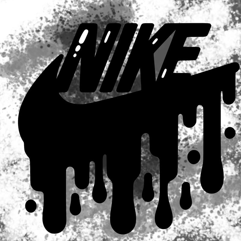 dripping nike logo