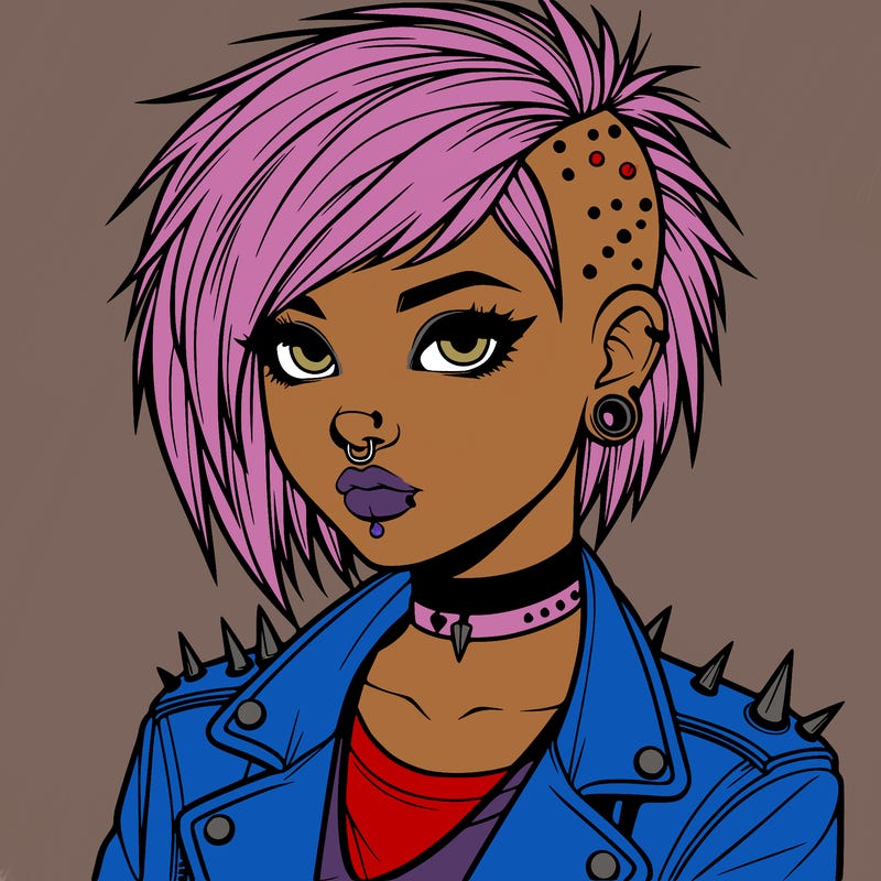 realistic punk girl