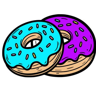 a piece of food doughnuts