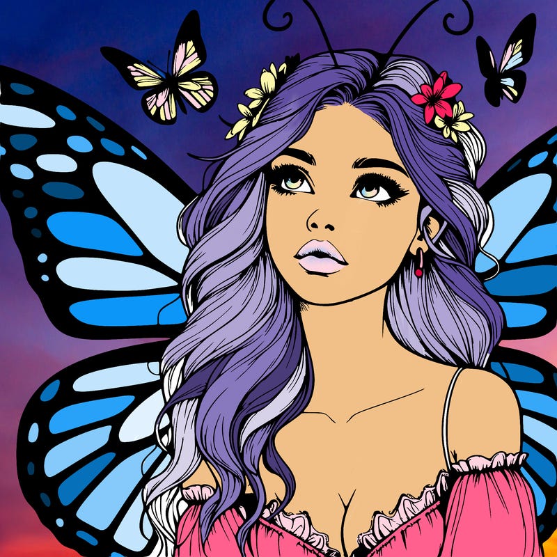 butterfly fairy realistic girl