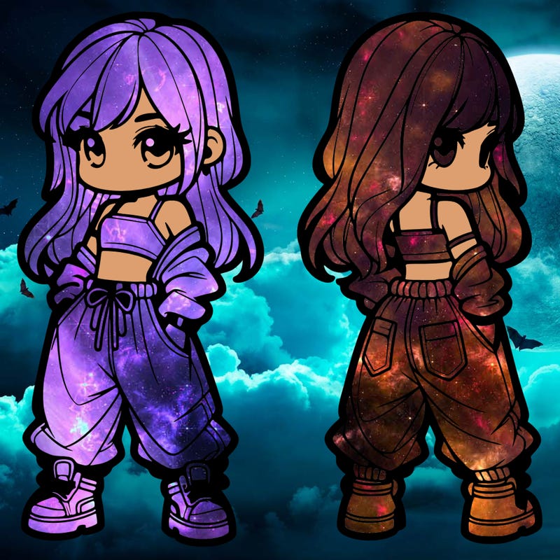 girl in crop top and baggy pants