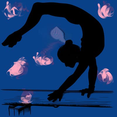 gymnast on the beam realistic