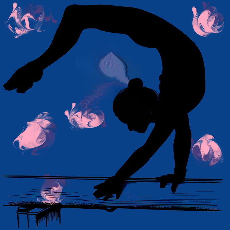 gymnast on the beam realistic