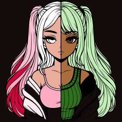 realistic girl split