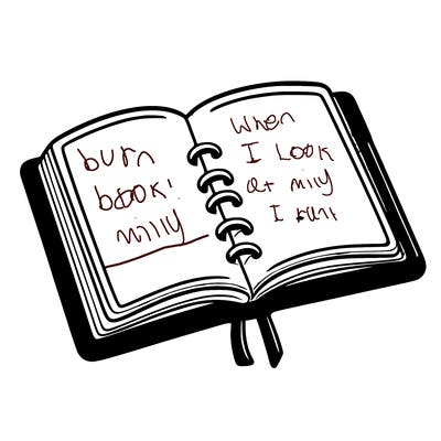 open note book blank