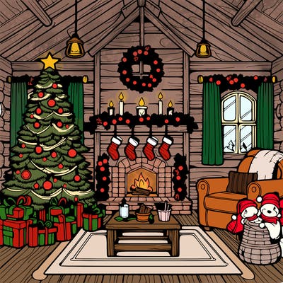 christmas house interior