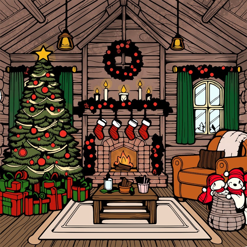 christmas house interior