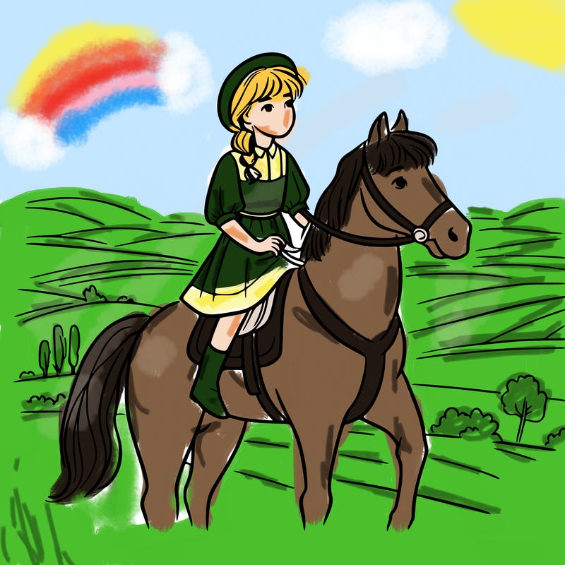 girl riding a horse
