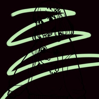 girl wearing frogging sweatshirt