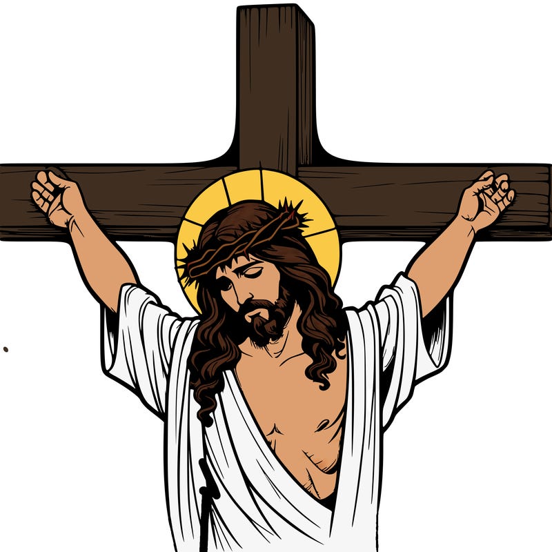 jesus realistic on cross