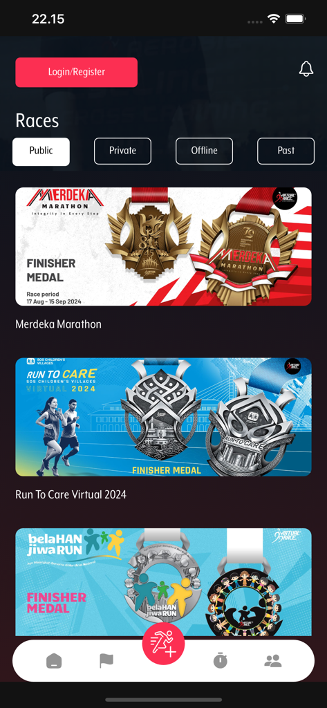 99 Virtual Race - A list of public virtual races and finisher medals in the 99 Virtual Race app