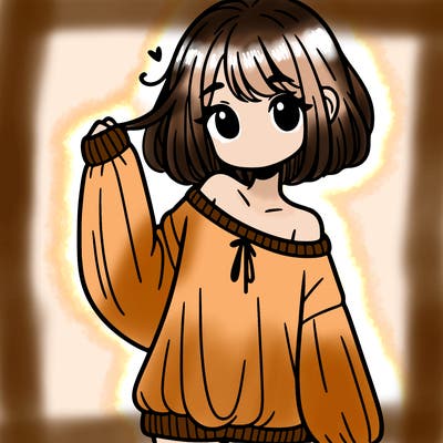 girl in baggy sweater hanging off her shoulder