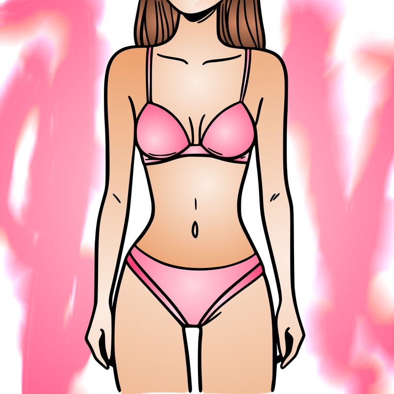 skinny girl in a bikini