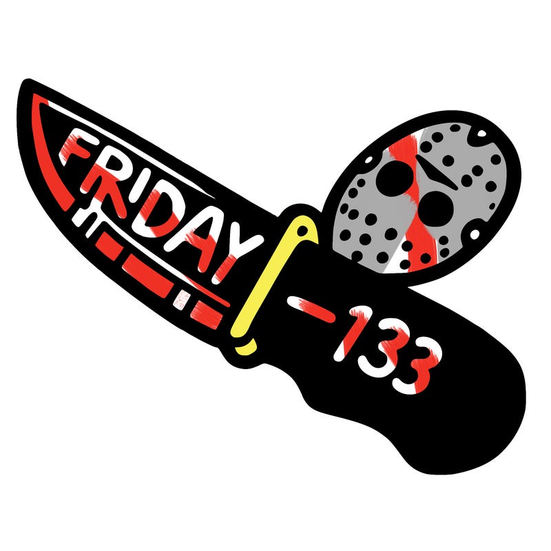 a knife  that has friday the 13 on it