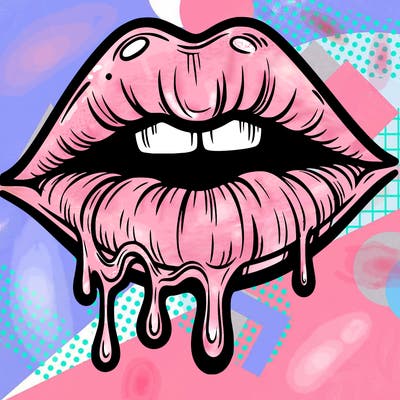 lips that look realistic and drip