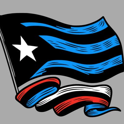 flowing cuban flag