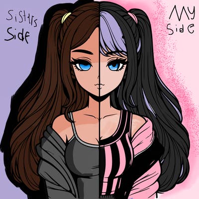 realistic girl split