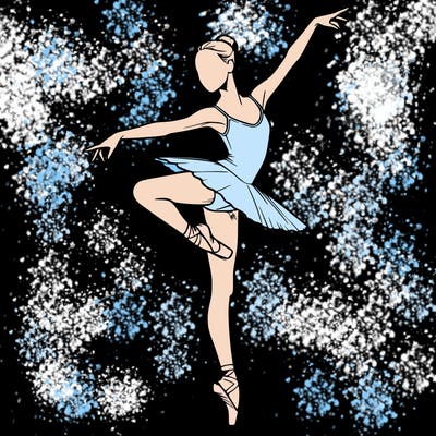 realistic person doing ballet