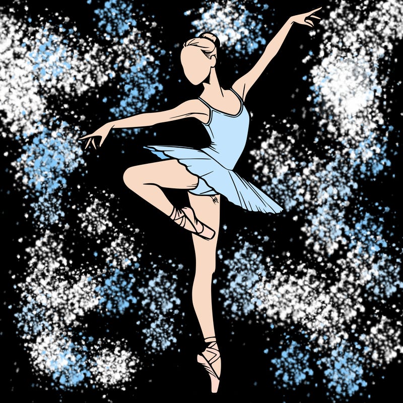 realistic person doing ballet