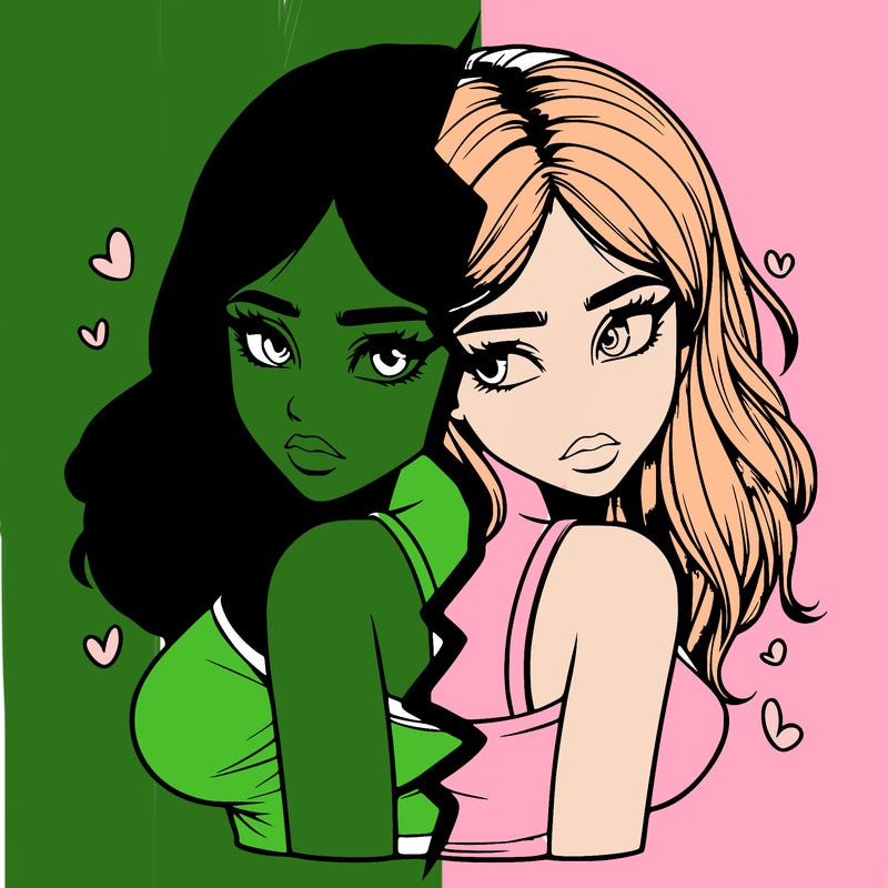 realistic girl split