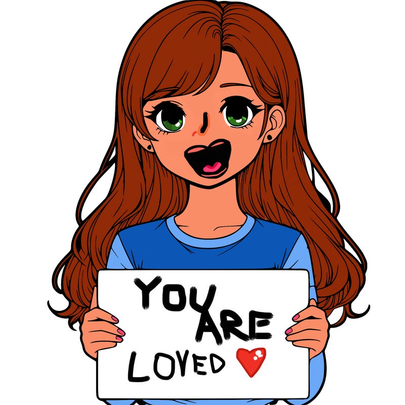 realistic girl holding a sign