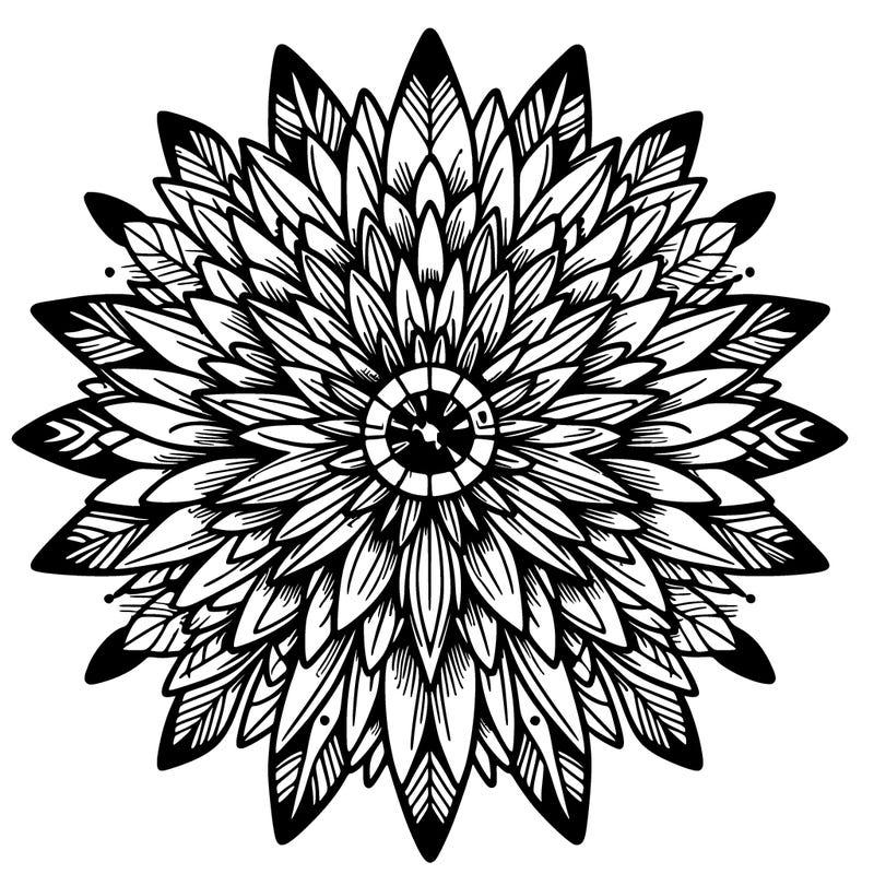aster symmetrical mandala