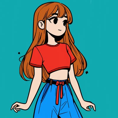 girl in a cute crop top