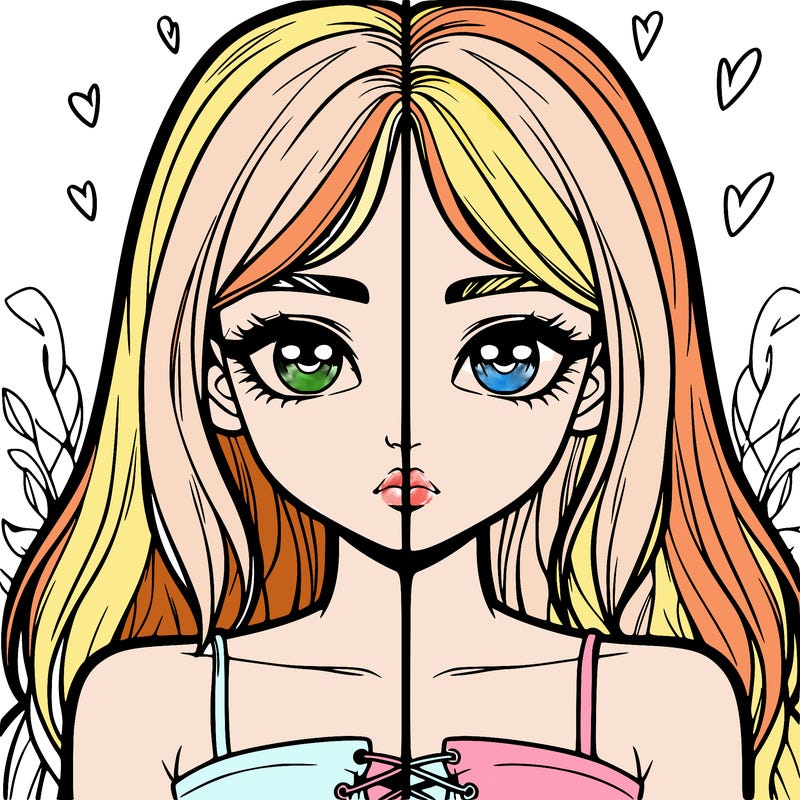 realistic girl split