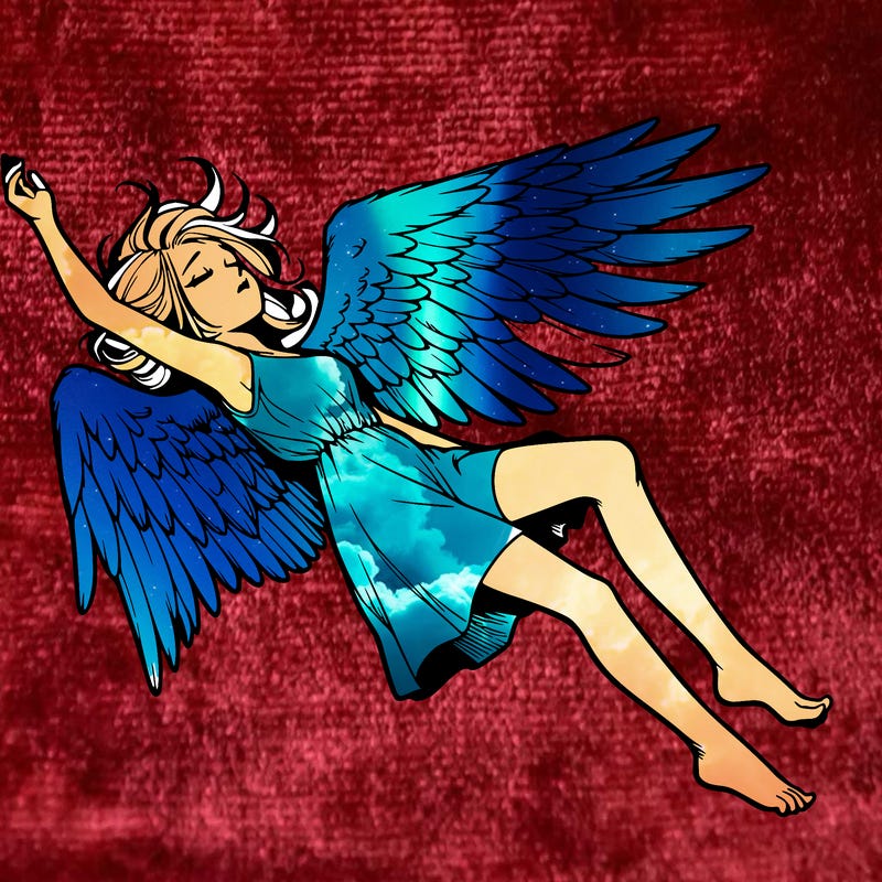 a falling angel realistic