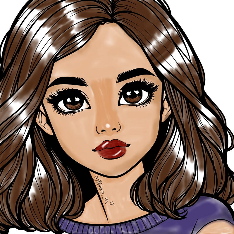 realistic girl whith cute eyes