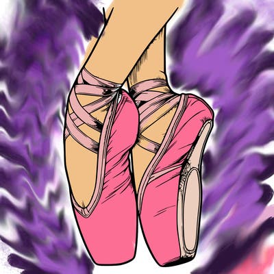 realistic point shoes ballet