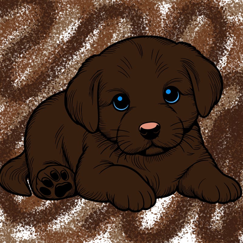 a cute realistic puppy