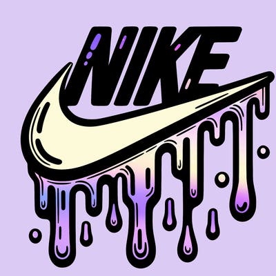 dripping nike logo