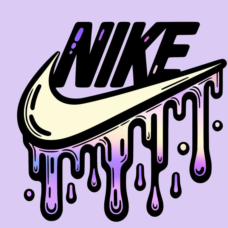 dripping nike logo