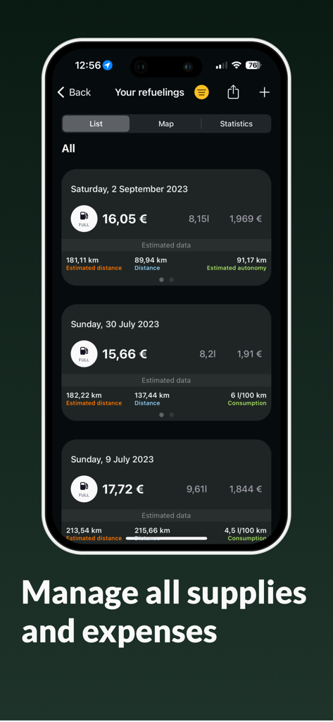 Ride Log: Motorcycle Tracker - Lista de rastreamento de reabastecimento de motocicleta e despesas de combustível