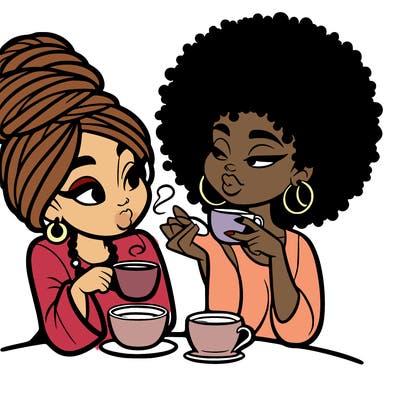 black women drinking tea