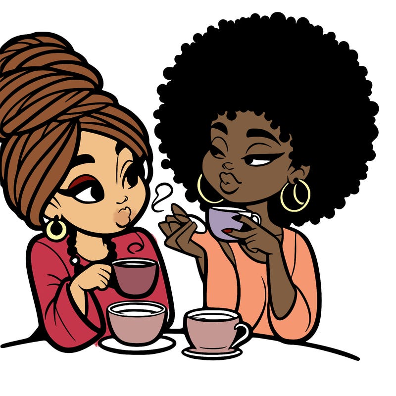 black women drinking tea