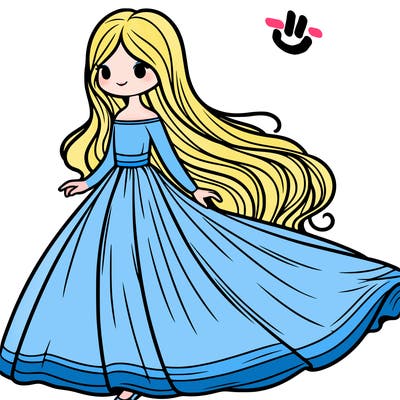 girl in long flowing dress